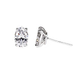 Round Cut Cubic Zirconia in 925 Sterling Silver Earrings 2