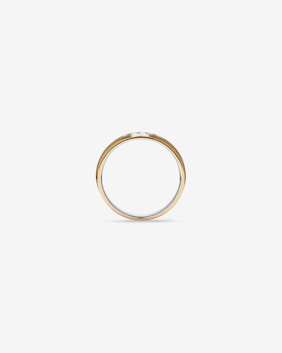 0.15 CT Round Moissanite Channel Set Men's Wedding Band in Solid Gold 2