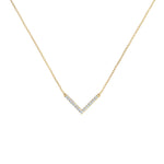 0.40 CT Round Moissanite Diamond V-Shape Pendant Necklace in Solid Gold 4