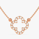 0.30 CT Round Moissanite Diamond Good Luck Pendant Necklace in Solid Gold 3