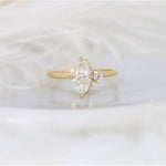 Stunning 1 CT Marquise Moissanite Engagement Ring with Cluster Design 1