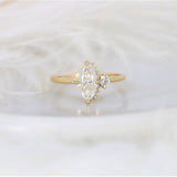 Stunning 1 CT Marquise Moissanite Engagement Ring with Cluster Design 1