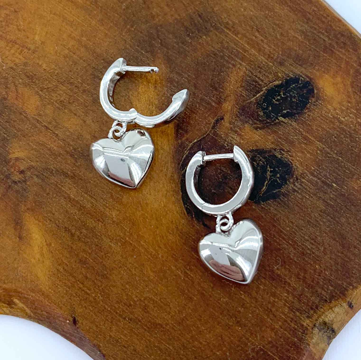 Round Cut Cubic Zirconia in 925 Sterling Silver Earrings 3