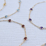 0.75 TCW Round Garnet Lab Made Diamond-January Birthstone Bracelet 8
