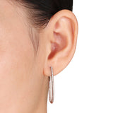 Round Cut Cubic Zirconia in 925 Sterling Silver Earrings 6