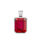 4 CT Emerald Ruby Lab Made Diamond- July Birthstone Pendant 4