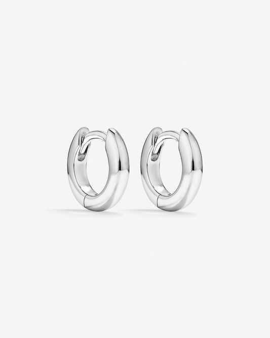 Round Cut Cubic Zirconia in 925 Sterling Silver Earrings 1