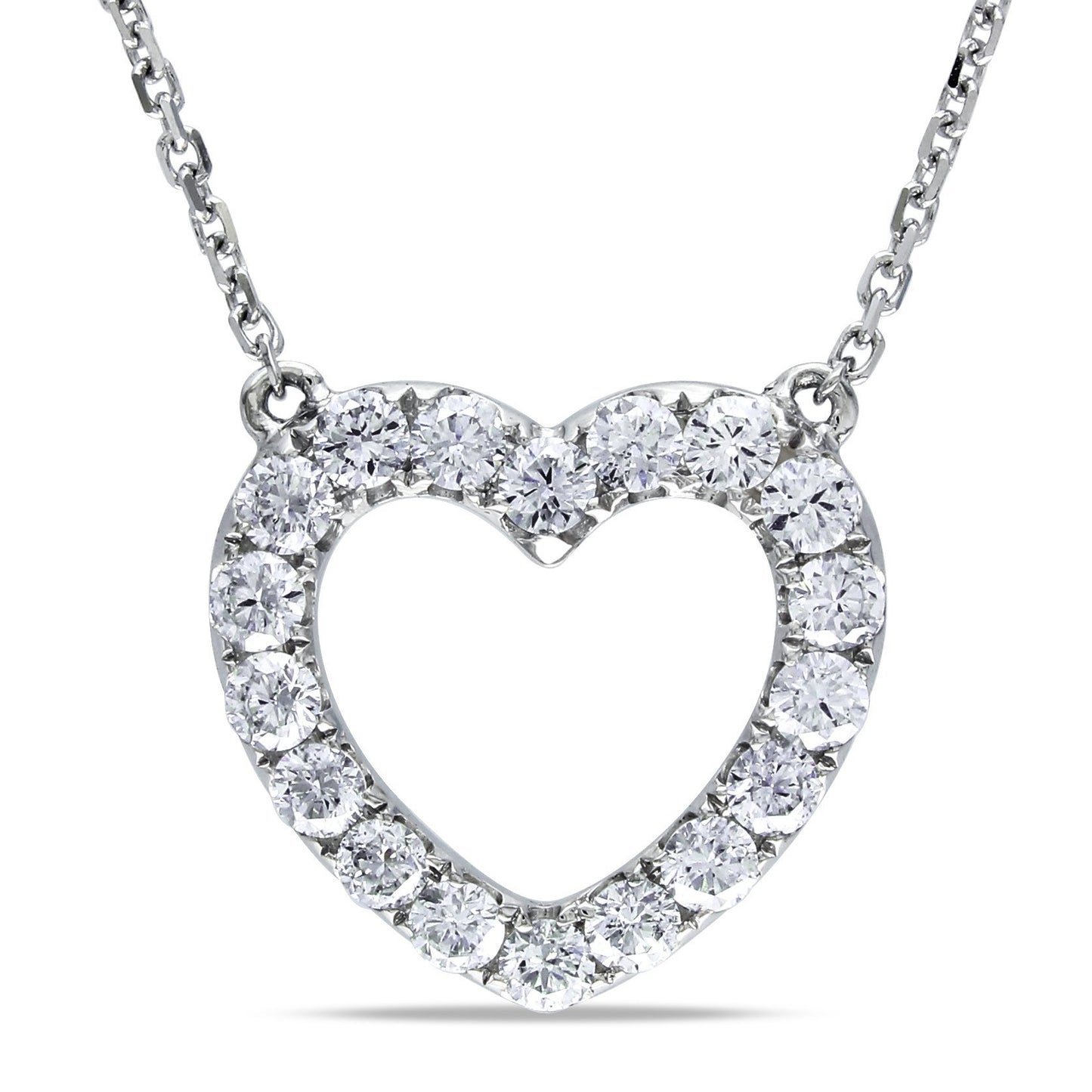 Round Cut Cubic Zirconia in 925 Sterling Silver Necklace 1