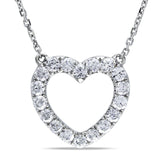 Round Cut Cubic Zirconia in 925 Sterling Silver Necklace 12