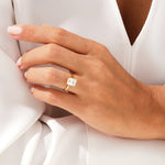Stunning 1.0-2.0 CT Emerald Moissanite Engagement Ring with Bezel Design 7