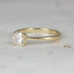 Stunning 1 CT Round Moissanite Engagement Ring With Solitaire Design 2