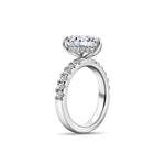 Stunning 3.0 CT Pear Moissanite Engagement Ring in Pave Design 2