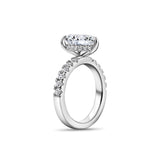 Stunning 3.0 CT Pear Moissanite Engagement Ring in Pave Design 2