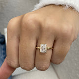 Classic 2.0 CT Radiant Moissanite Engagement Ring with Bezel Design 4
