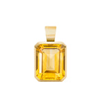 4.0 CT Emerald Citrine Lab Made Diamond-November Birthstone Necklace 1