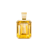 4.0 CT Emerald Citrine Lab Made Diamond-November Birthstone Necklace 1