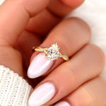 Stunning 1.50 CT Pear Moissanite Engagement Ring with Twisted Pave Design 5