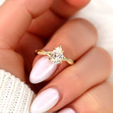 Stunning 1.50 CT Pear Moissanite Engagement Ring with Twisted Pave Design 5