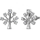 Round Cut Cubic Zirconia in 925 Sterling Silver Earrings 1
