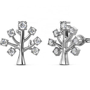 Round Cut Cubic Zirconia in 925 Sterling Silver Earrings