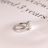 Stunning 1.0 - 2.0 CT Princess Moissanite Engagement Ring with Halo Design 9