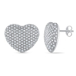Round Cut Cubic Zirconia in 925 Sterling Silver Earrings 3