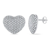 Round Cut Cubic Zirconia in 925 Sterling Silver Earrings 3