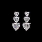 Round Cut Cubic Zirconia in 925 Sterling Silver Earrings 11