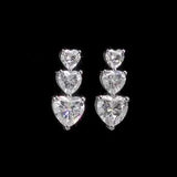 Round Cut Cubic Zirconia in 925 Sterling Silver Earrings 11