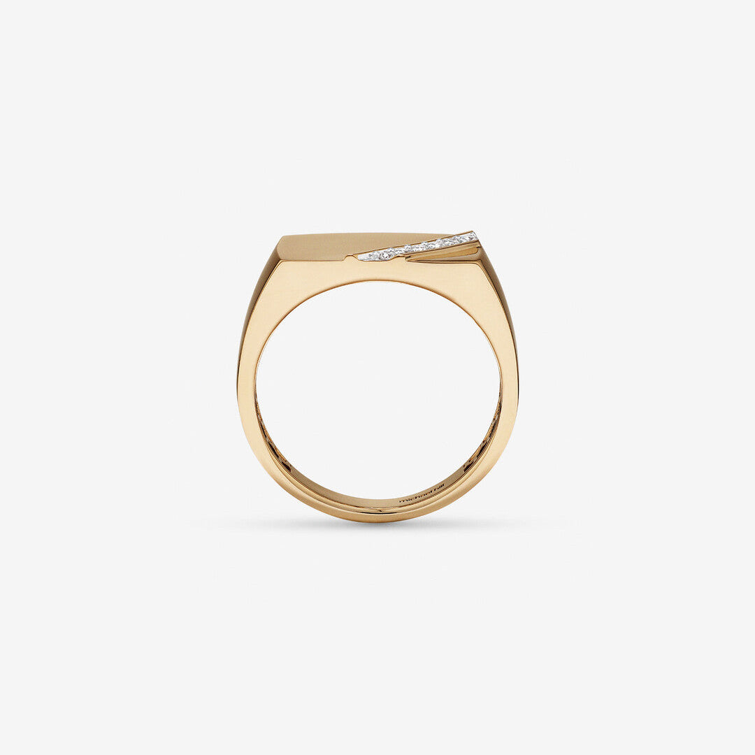 0.10 CT Round Moissanite Men's Wedding Band in Solid Gold 2