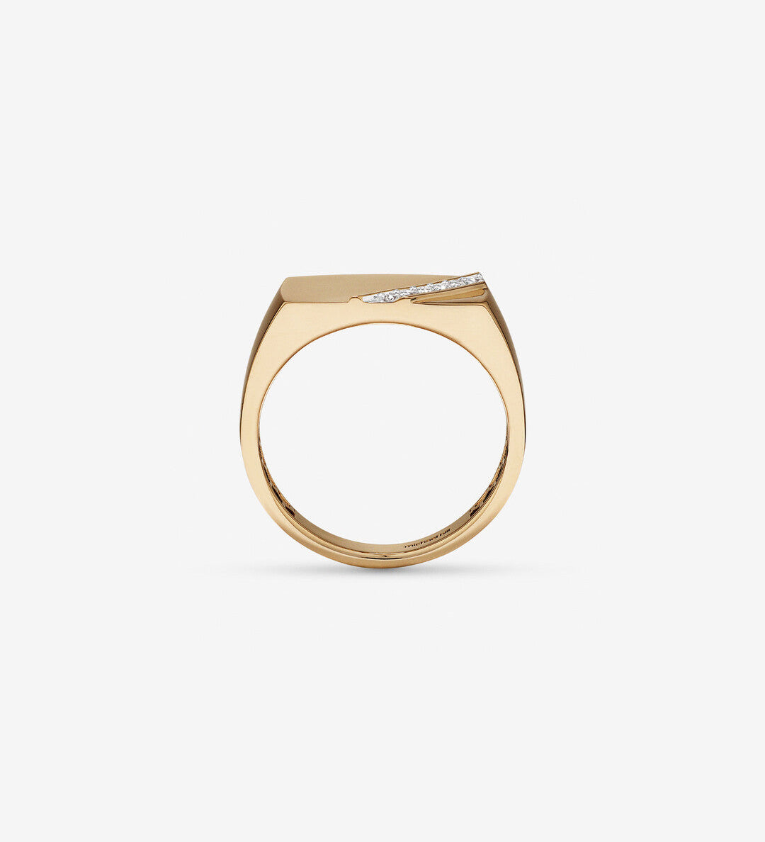0.10 CT Round Moissanite Men's Wedding Band in Solid Gold 2