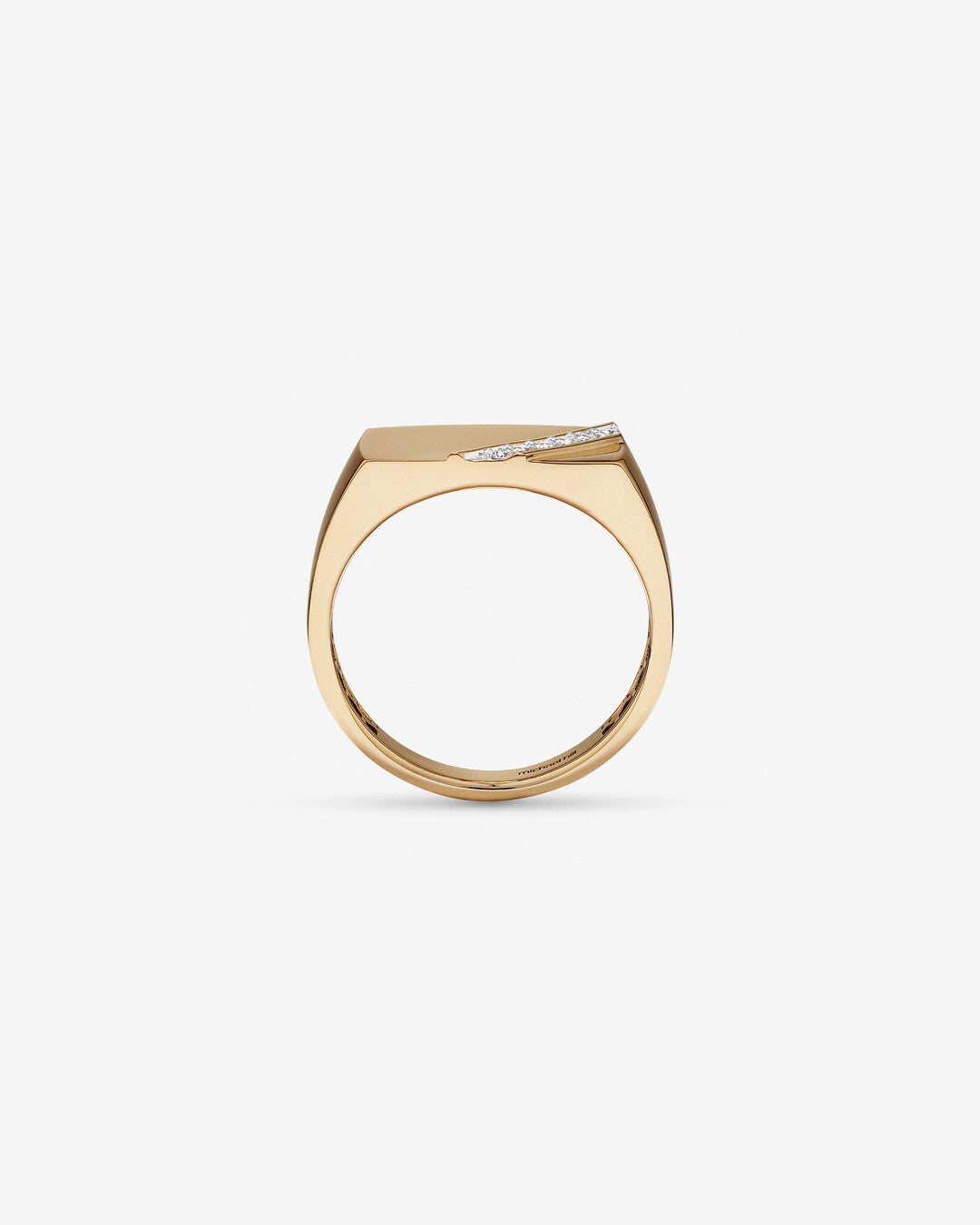 0.10 CT Round Moissanite Men's Wedding Band in Solid Gold 2