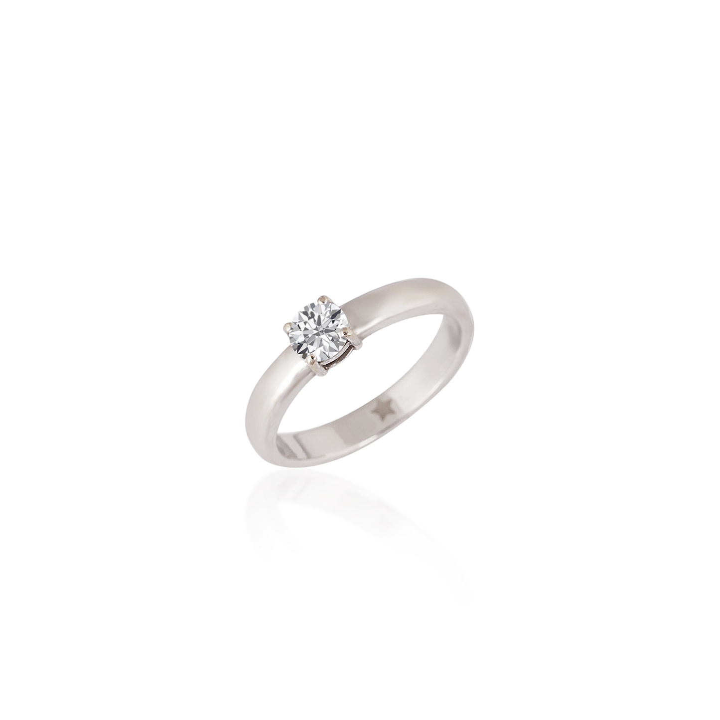 Delicate 0.10 CT Moissanite Men's Wedding Band with Round Cut Stones in Solid Gold 1