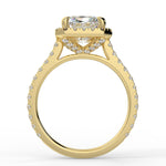 Stunning 2.45 CT Radiant Moissanite Engagement Ring with Halo & Pave Design 2