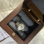 Stunning 3.0 CT Pear Moissanite Engagement Ring with Halo & Pave Design 7