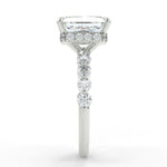 Stunning 2.50 CT Radiant Moissanite Engagement Ring with Hidden Halo & Pave Design 7
