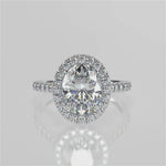 Stunning 2.11 CT Oval Moissanite Engagement Ring with Halo & Pave Design 4