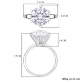 Round Cut Solitaire Style Cubic Zirconia in 925 Sterling Silver Jewelry 7