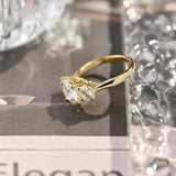 3.0 CT Round Shaped Moissanite Engagement Ring With Three Stone Style 2