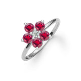 0.08 CT Round Ruby Lab Made Diamond- July Birthstone Engagement Ring 5