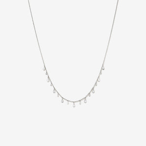 Round Cut Cubic Zirconia in 925 Sterling Silver Necklace