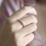 0.2 TCW Round Cut Moissanite Bridal Wedding Band 10