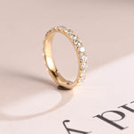 Stunning 0.2 TCW Round Moissanite Stones Half Eternity Wedding Bands 3