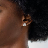 Round Cut Cubic Zirconia in 925 Sterling Silver Earrings 3