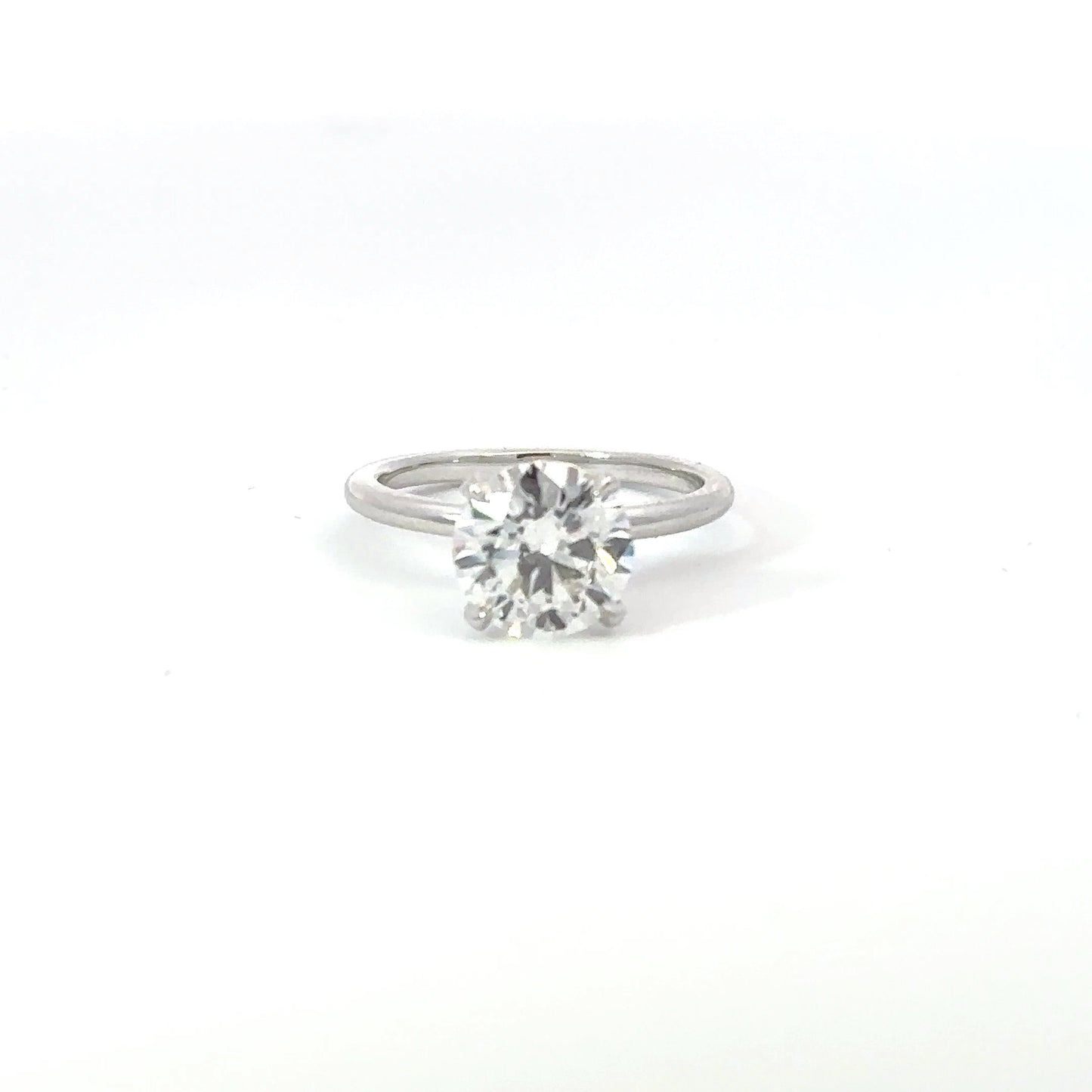 Stunning 3.50 CT Round Moissanite Engagement Ring with Solitaire Design 1