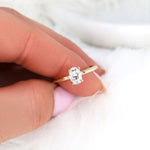 Stunning 0.90 CT Oval Moissanite Engagement Ring With Solitaire Design 5