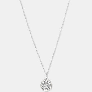 Round Cut Cubic Zirconia in 925 Sterling Silver Necklace