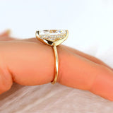 Stunning 2.80 CT Marquise Moissanite Engagement Ring with Hidden Halo Design 5