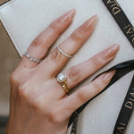 Stunning 1.0 CT Round Moissanite Engagement Ring with Halo Design 6