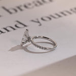 Stunning 1.0 - 2.0 CT Marquise Moissanite Engagement Ring with Pave Design 10